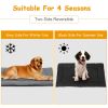 Dog Bed Mat Comfortable Fleece Pet Dog Crate Carpet Reversible Pad Joint Relief L Size