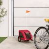 Pet Bike Trailer Red Oxford Fabric and Iron