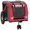 Pet Bike Trailer Red and Black Oxford Fabric and Iron