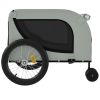 Pet Bike Trailer Gray and Black Oxford Fabric and Iron