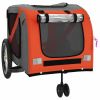 Pet Bike Trailer Orange and Gray Oxford Fabric and Iron